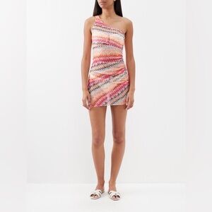 Missoni Zigzag One Shoulder Dress